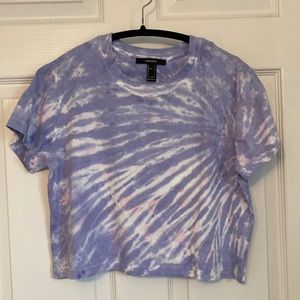 Boxy Cotton Tie Dye Crop Tee